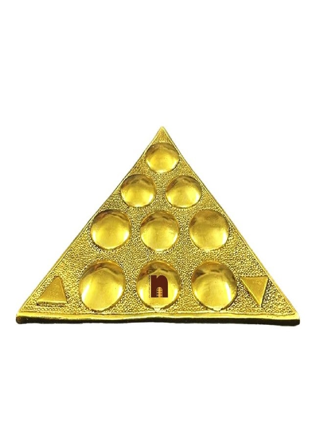numeroastro نوميروسترو فاستو يانترام | Vastu Maha Yantra مع Sampoorna Navgraha Yantra لتعليق جدار Vastu Dosh Nivaran من المعدن (ذهبي) (8.5 بوصة) (قطعة واحدة) - Image 5